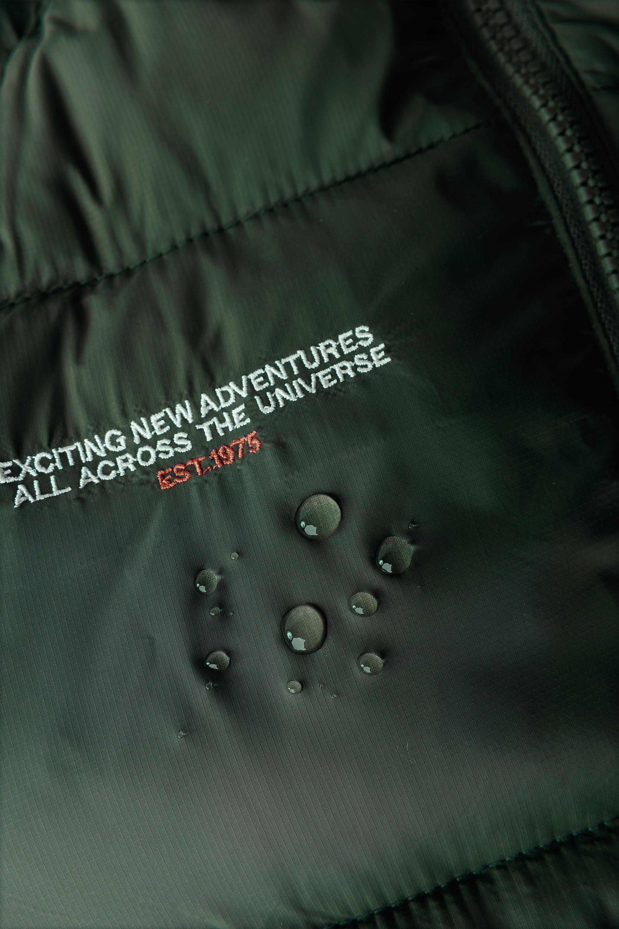 PATCHED HOODED PUFFER COAT